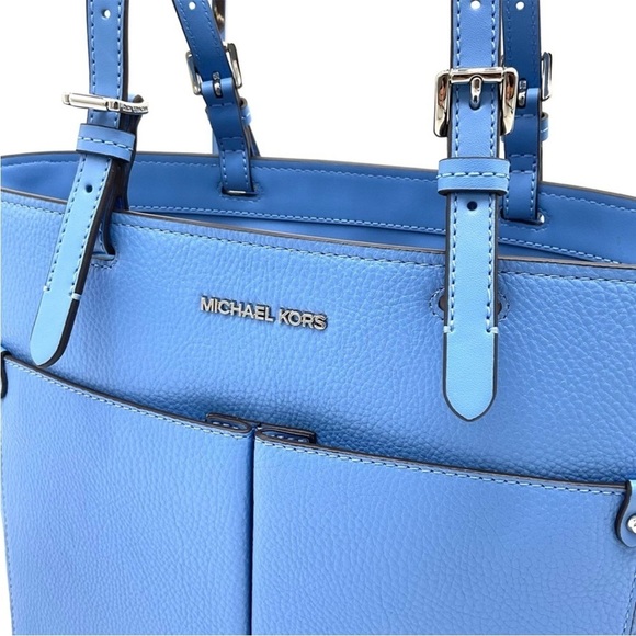 Michael Kors Jet Set Medium Pocket Tote Bag South Pacific Blue - Picture 9 of 12